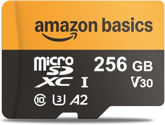 Amazon Basics Scheda microSDXC da 256 GB con Adattatore