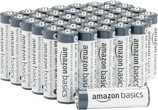 Amazon Basics, 40 batterie alcaline industriali AA, 1,5 Volt, durata 5 anni
