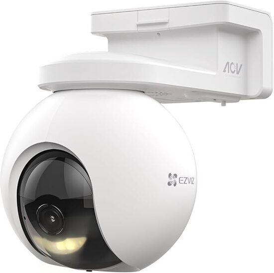 EZVIZ 8MP Telecamera WiFi Senza Fili per Esterni, Batteria da 10400mAh, Rilevamento di Persone/Veicoli, Telecamera Esterna a 360ยฐ, Modalitร  AOV, Visione Notturna a Colori, Difesa Attiva, CB8 Pro 4K