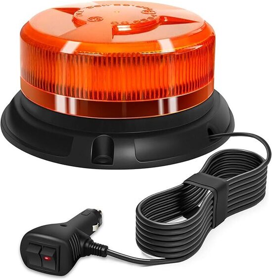 Luce stroboscopica lampeggiante, 12V-24V LED Blu di avvertimento