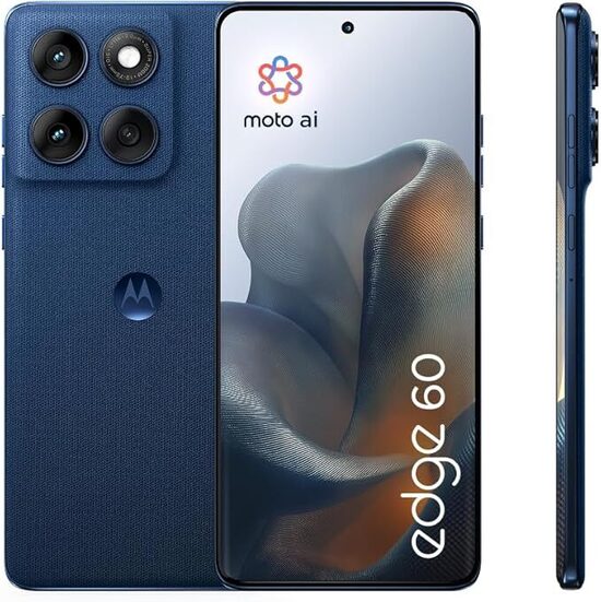 Motorola edge 60 con Moto AI 8/256GB, Fotocamera 50+50+10MP, selfie 50MP, Display 6.67" pOLED 120Hz, MediaTek Dimensity 24M, batteria 5200mAh, ricarica 68W, Android 15, PANTONE Gibraltar Sea