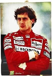 KUSTOM ART Quadro da Parete Serie Grandi Personaggi dello Sport Ayrton Senna Stampa su Legno 25x18 cm