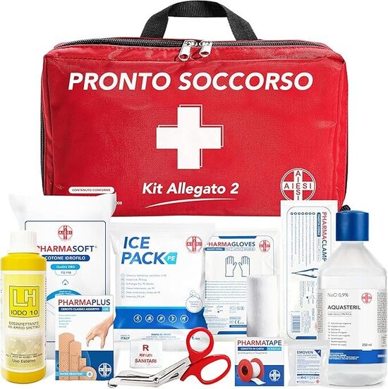 Kit di PRONTO SOCCORSO (pronto all'uso in caso di emergenza)