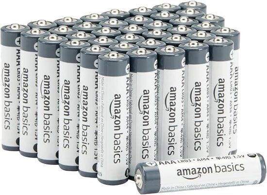 Amazon Basics, 40 batterie alcaline industriali AAA, 1,5 Volt, durata 5 anni
