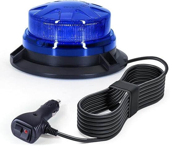 Luce stroboscopica lampeggiante, 12V-24V LED Blu di avvertimento/emergenza