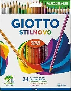 Giotto Stilnovo Astuccio Da 24 Matite A Pastello Colorate, 3.3Mm