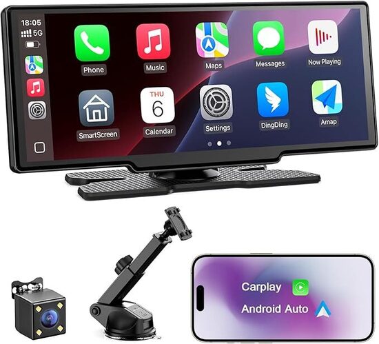Avylet Carplay Auto Android Wireless, 8.1'' Schermo Con Telecamera Posteriore