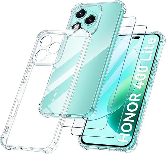 FLLAO Cover Compatibile con Honor 400 Lite 5G con 2 Vetro Temperato [Protezione Fotocamera]