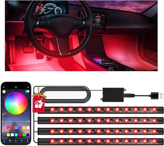 Zdovivot LED Auto Interni con 16 Milioni di Colori di RGB, elettricitร  con USB