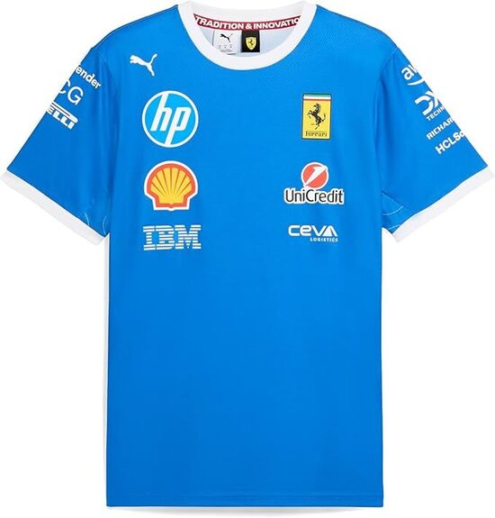 PUMA Scuderia Ferrari Monza 2025 T-Shirt Edizione Speciale - Blu