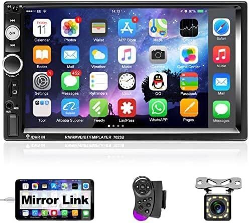 Podofo Autoradio 2 Din con Vivavoce Bluetooth, 7