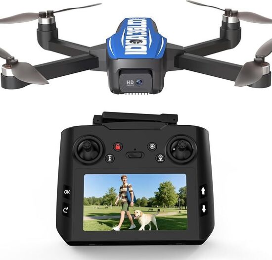 LE-IDEA GPS Drone con Telecamera 4k per Adulti, Drone 4k con Schermo da 4,5 Pollici, Ritorno Intelligente GPS, Funzione Follow Me, Modalità 3 Velocità, Motori Brushless, IDEA36LCD per Principianti