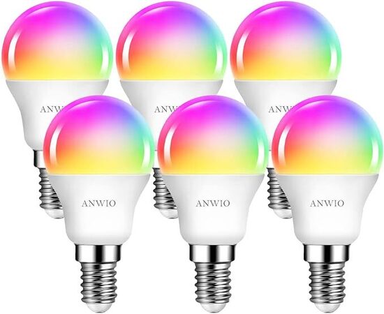 ANWIO Lampadina Alexa, Lampadina Smartx, 5W Equivalenti a 40W, 470Lm