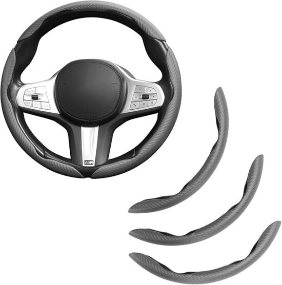 3x Coprivolante in Fibra di Carbonio Antiscivolo