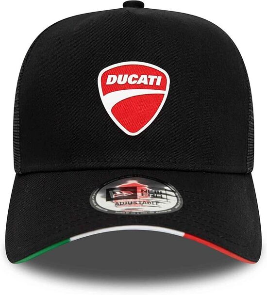 New Era - Cappellino Ducati E-Frame Trucker Snapback, Nero