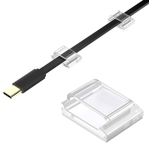 AGPTEK ganci plastificati adesivi per ferma Cavi (pareti, vetro, legno, marmo, metallo)