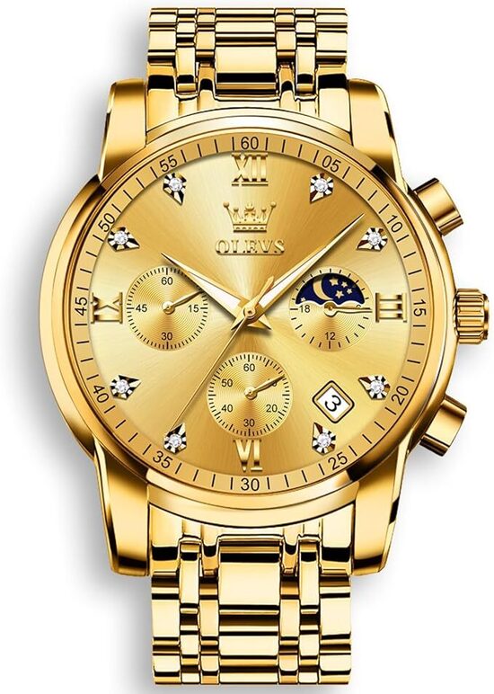 "OLEVS" Orologio da uomo - cronografo analogico - firma aut. di Scarpiello