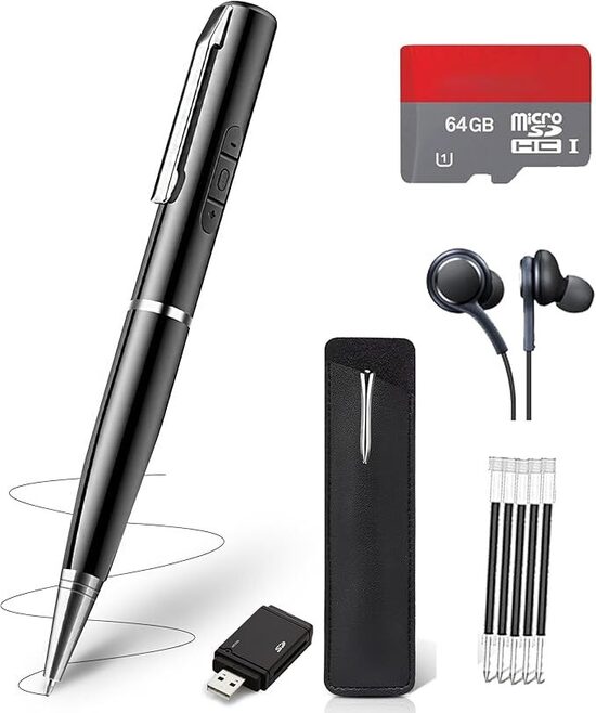 Penna registratore vocale digitale IA da 64GB