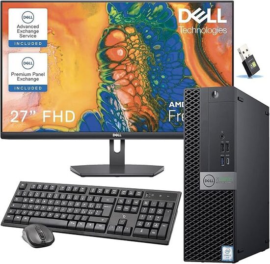 DELL | PC Fisso completo Intel I7 6700 Potente | 32 GB Ram |SSD 512GB | HDMI Windows 11 Pro (monitor compreso)