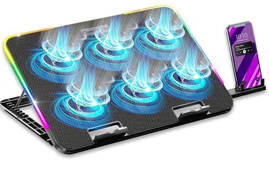 Empire Gaming - Guardian C600 Raffreddatore Portatile 12'' a 15.6'' - 6 Ventole - Velocità Regolabile